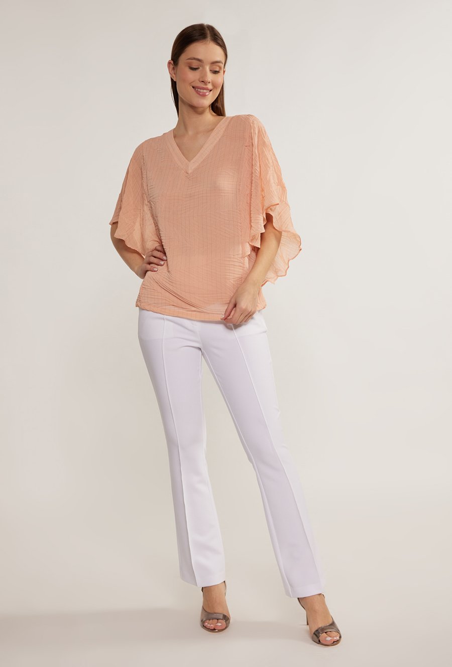 Bluzka damska z falbanką