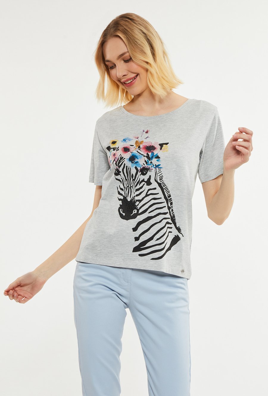 T-shirt damski z ciekawym wzorem