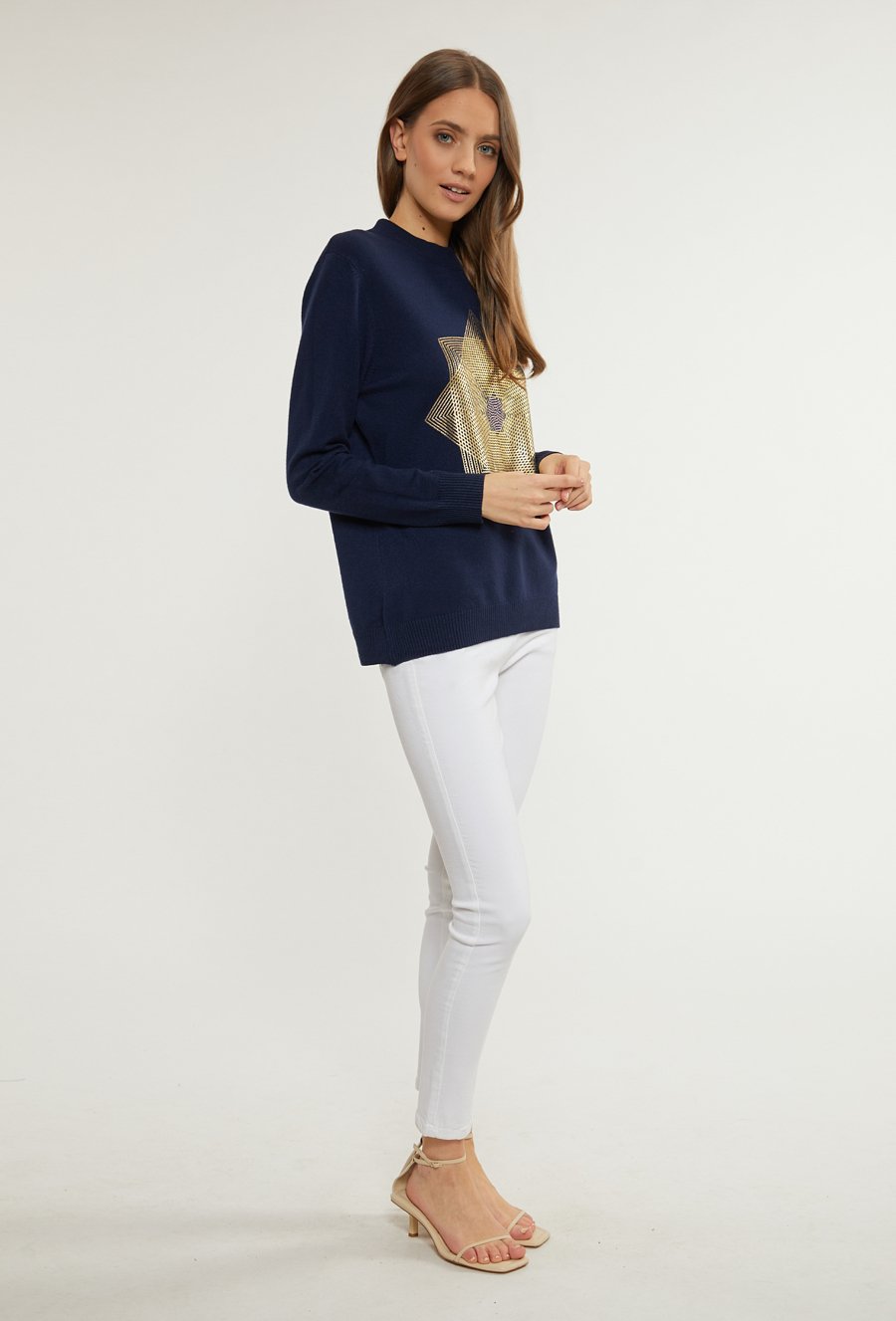 Sweter damski z wzorem