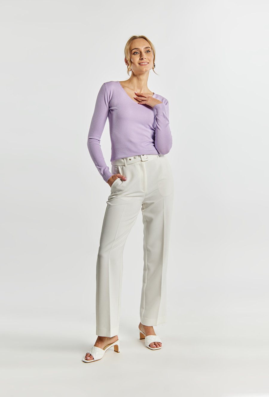 Wiskozowy sweter damski