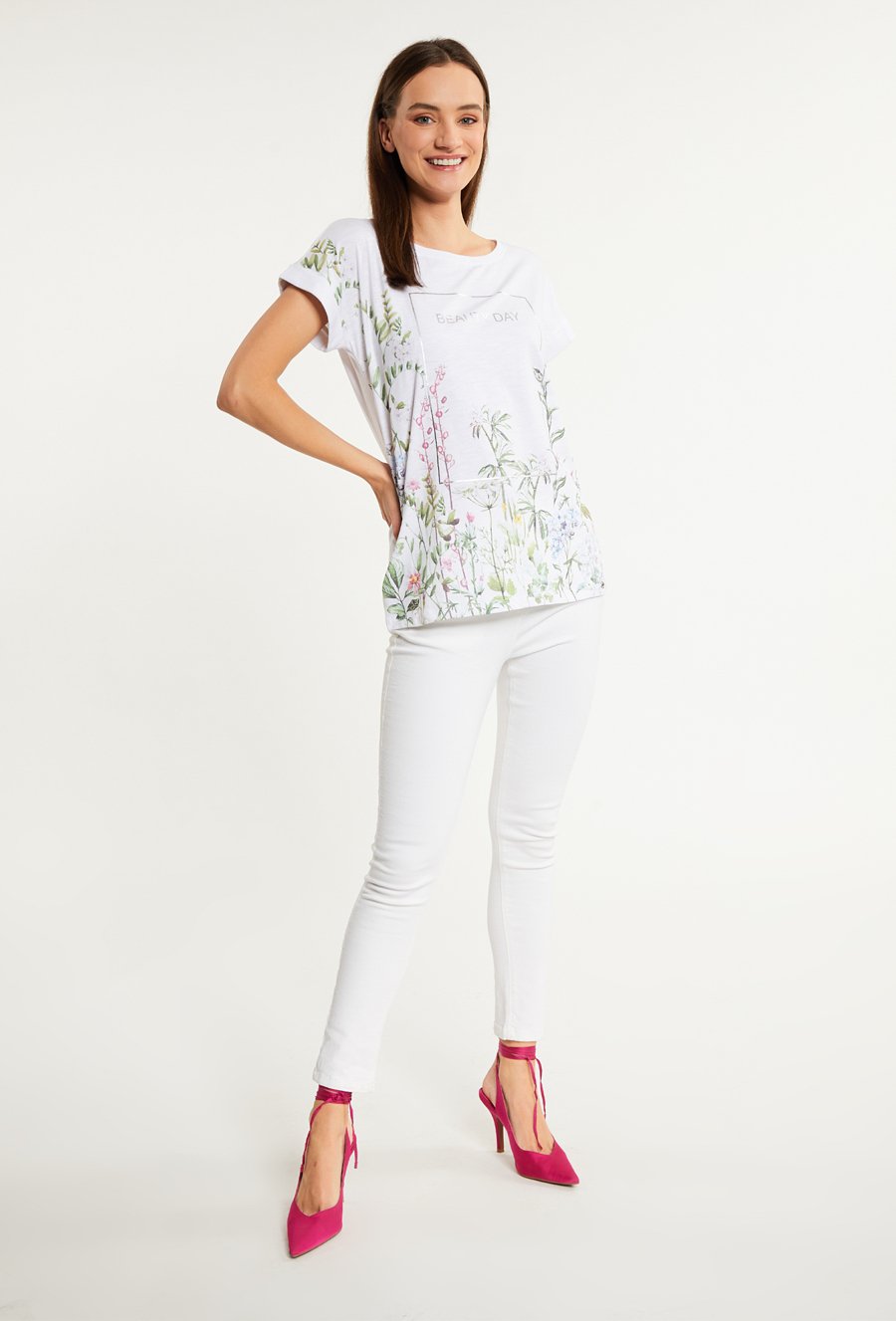 T-shirt z motywem kwiat&oacute;w