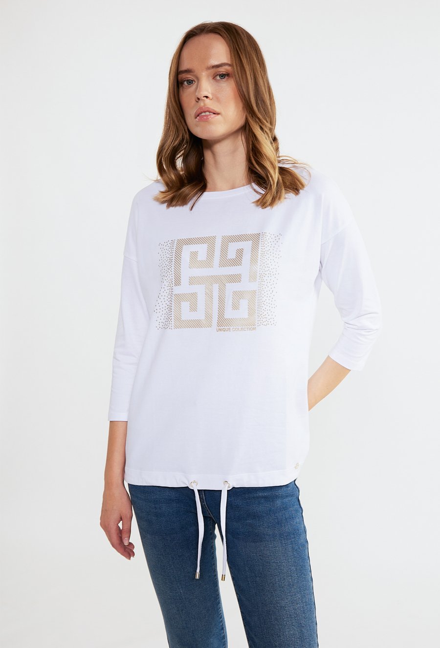 T-shirt z ozdobnym nadrukiem