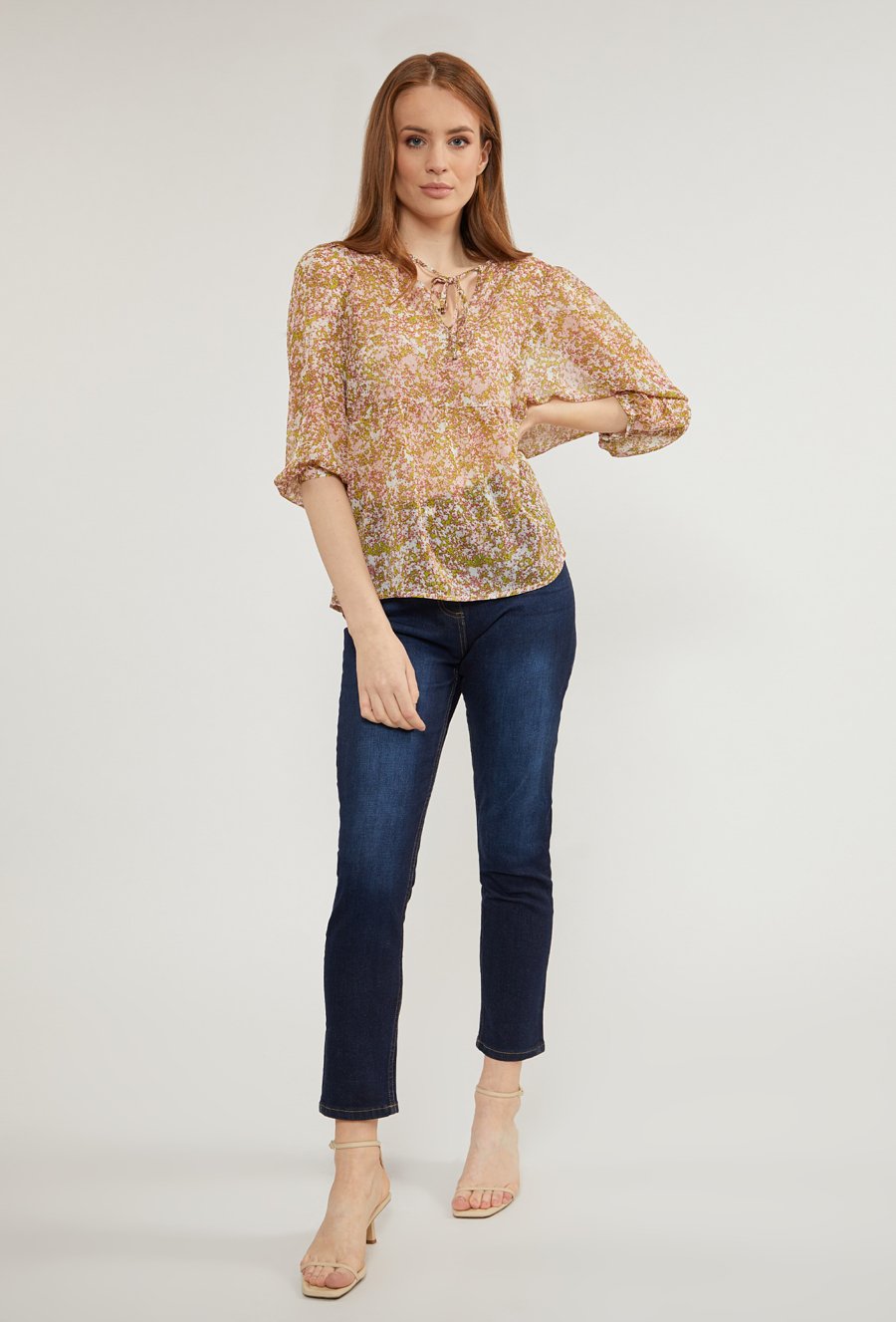 Wzorzysta bluzka damska