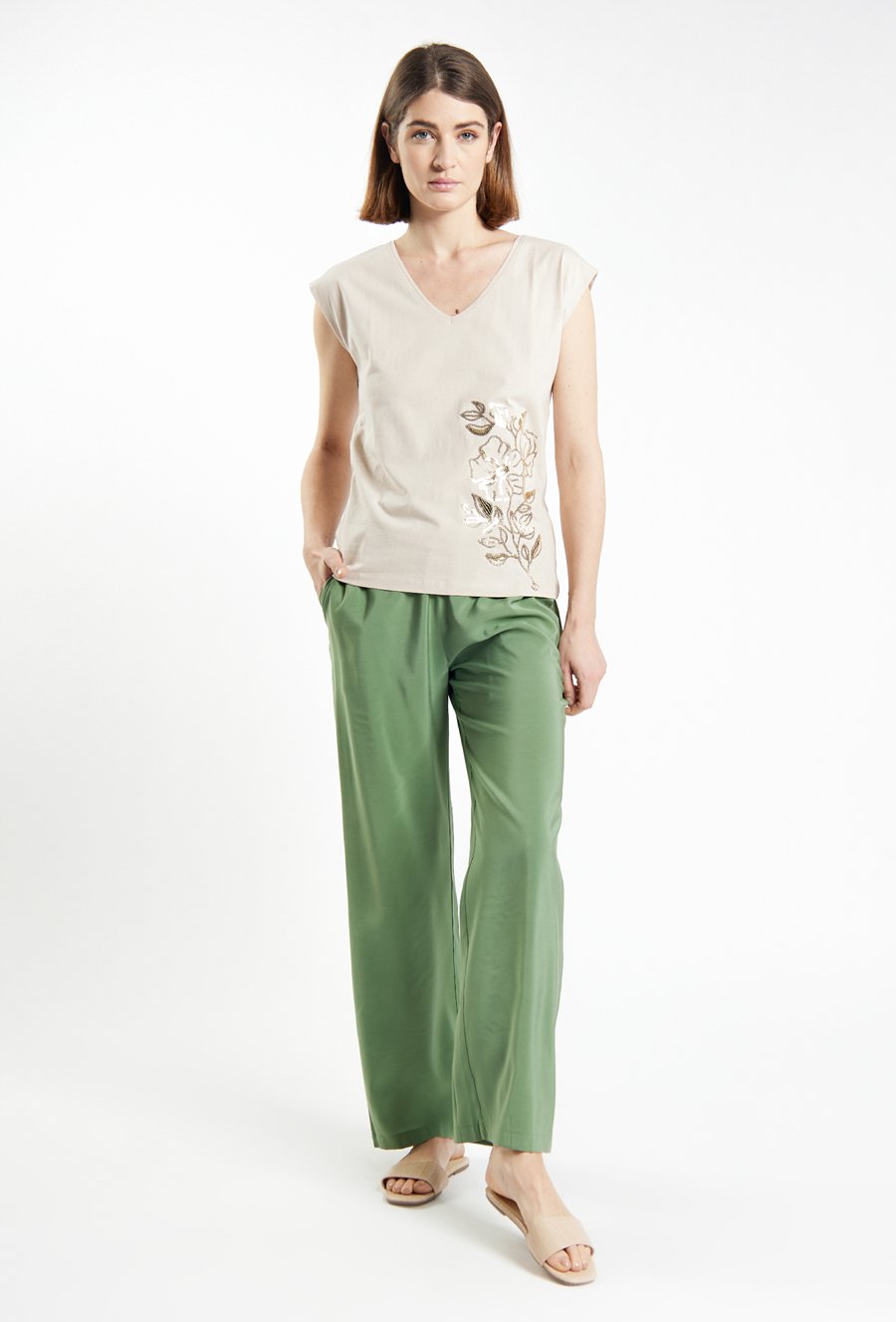 T-shirt z cekinowym wzorem