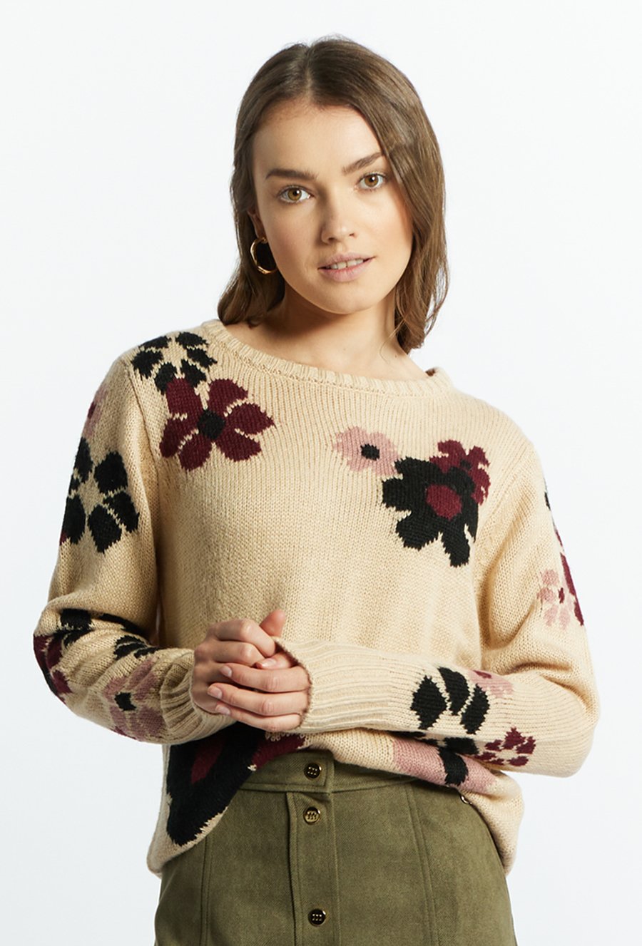 Sweter damski z wzorem