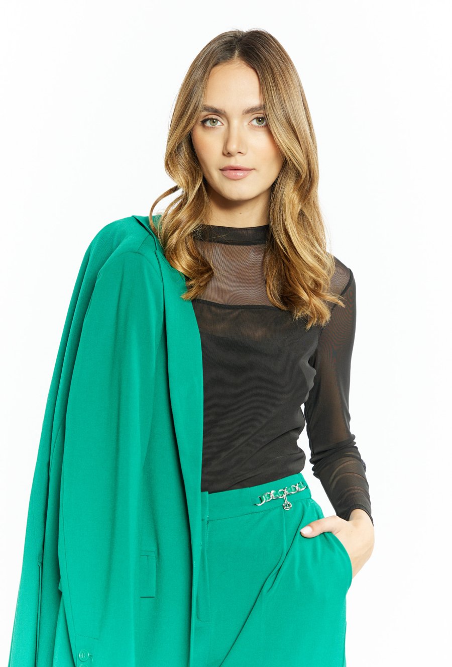 Gładka bluzka z p&oacute;łgolfem