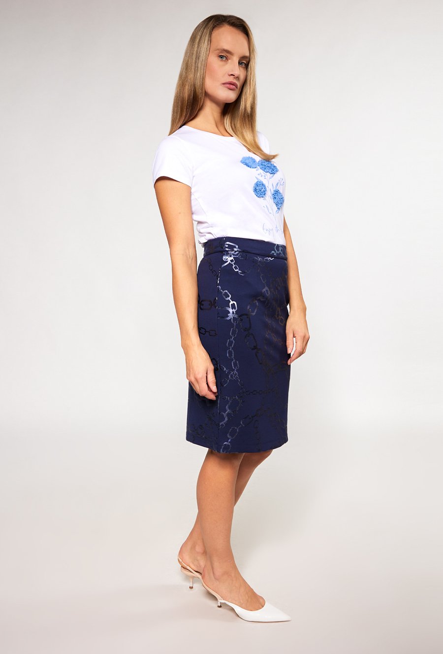 Oł&oacute;wkowa sp&oacute;dnica z wzorem