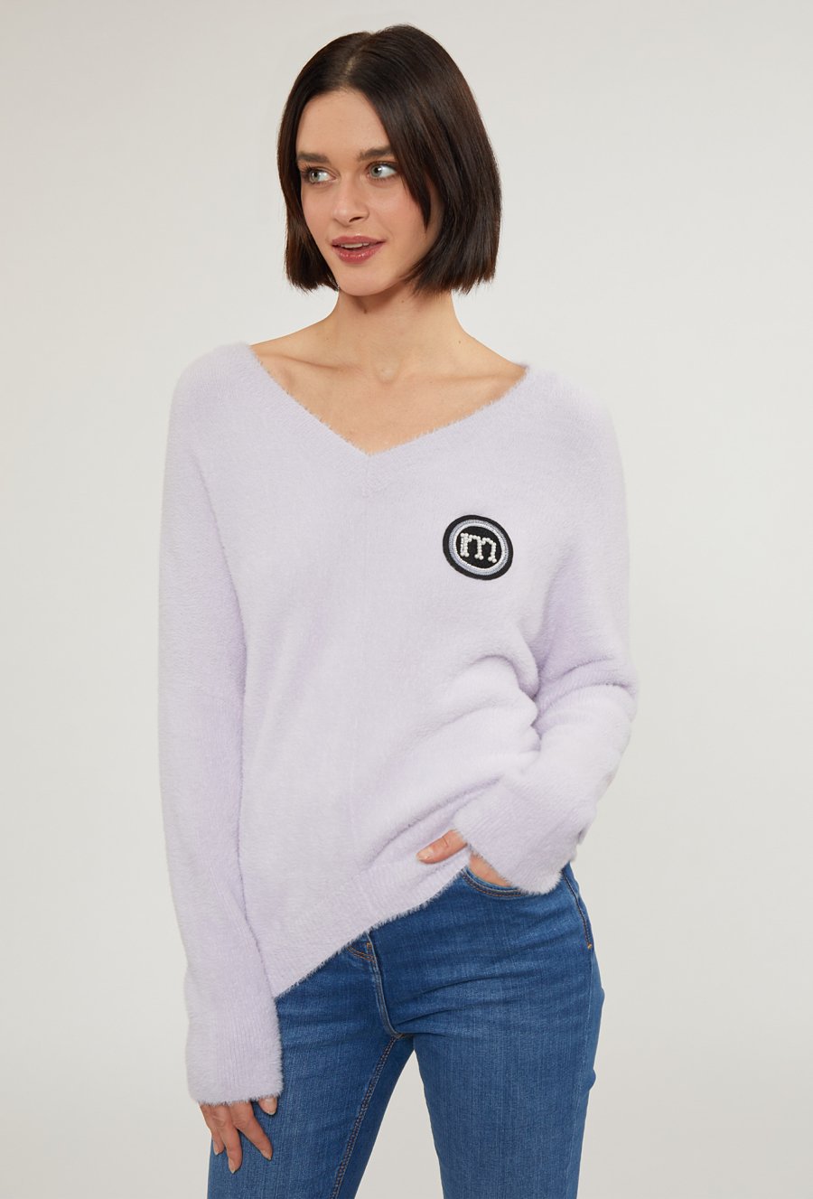 Sweter damski z włosiem