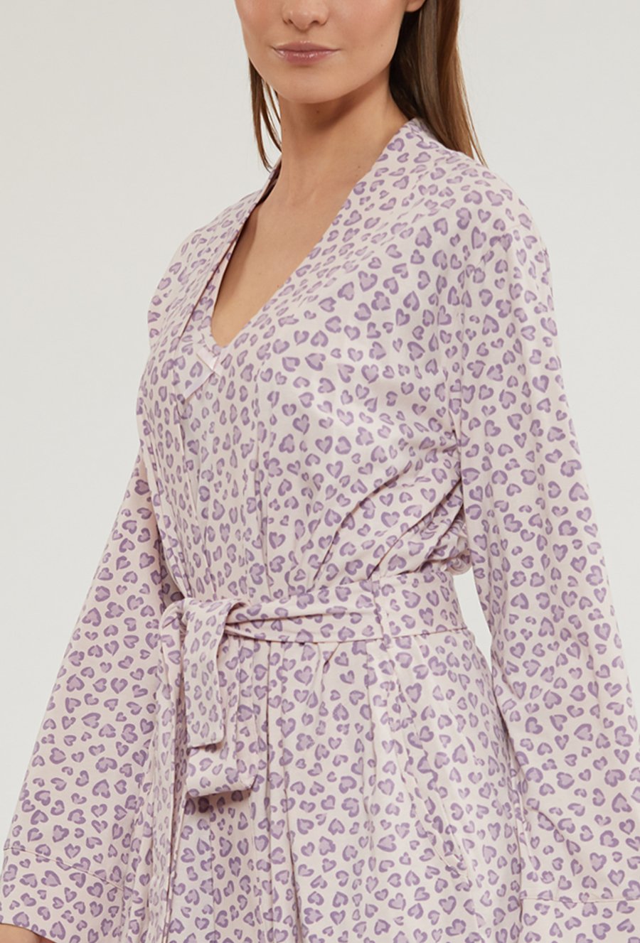 Wzorzysty szlafrok damski