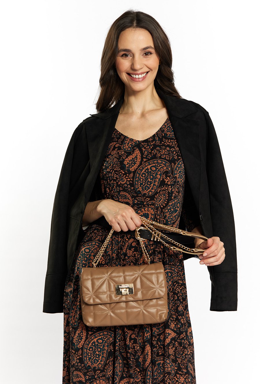 Mała pikowana torba damska