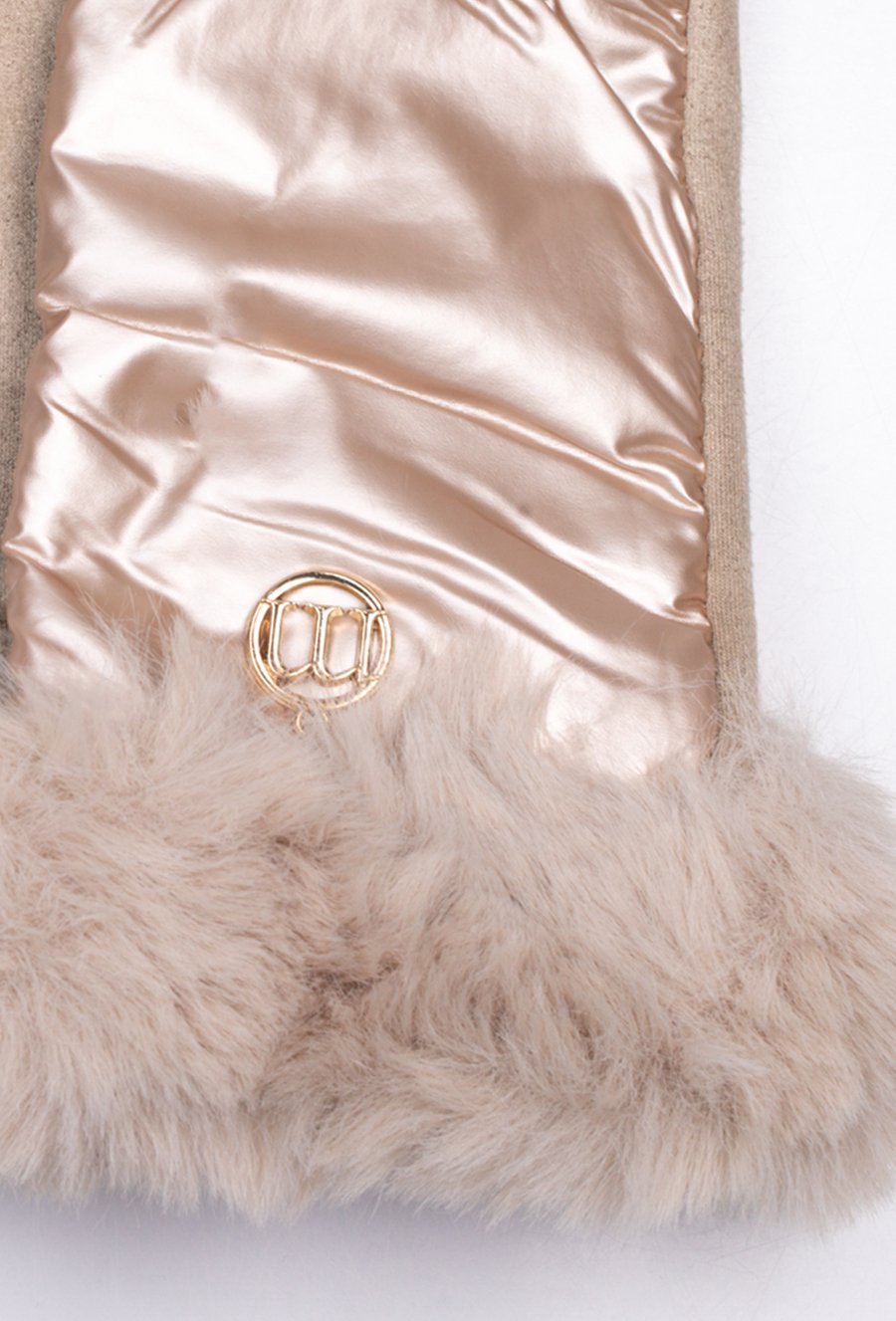 Połyskujące rękawiczki damskie