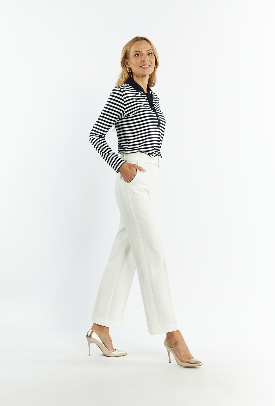 Eleganckie spodnie z paskiem