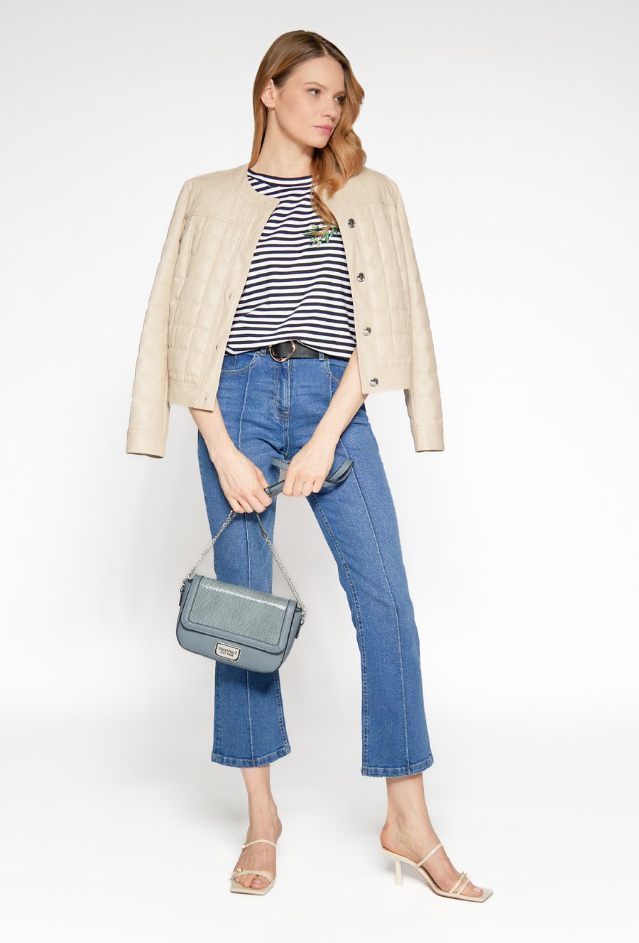 Wizytowa torba z wężowym wzorem