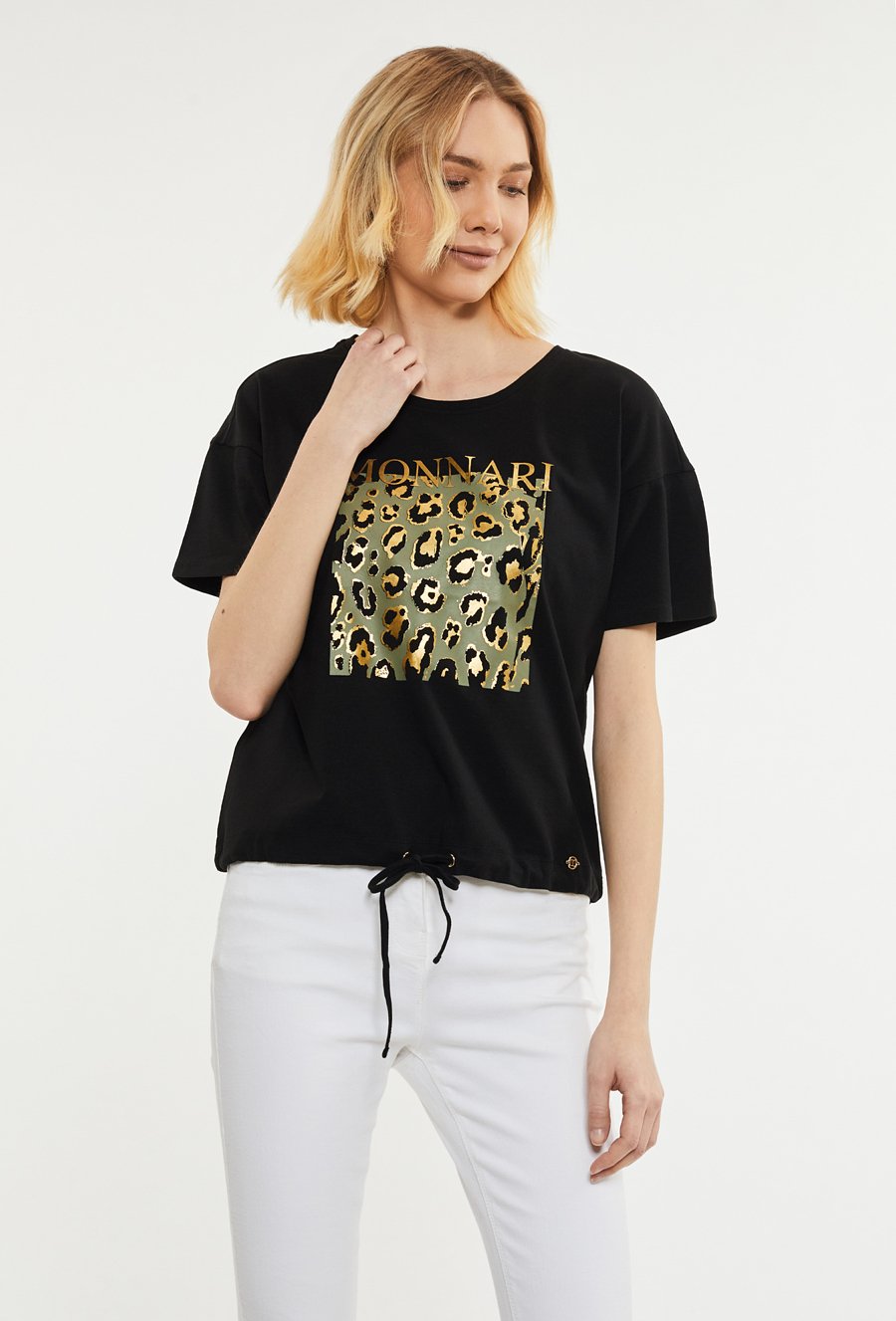 T-shirt z wzorem w cętki