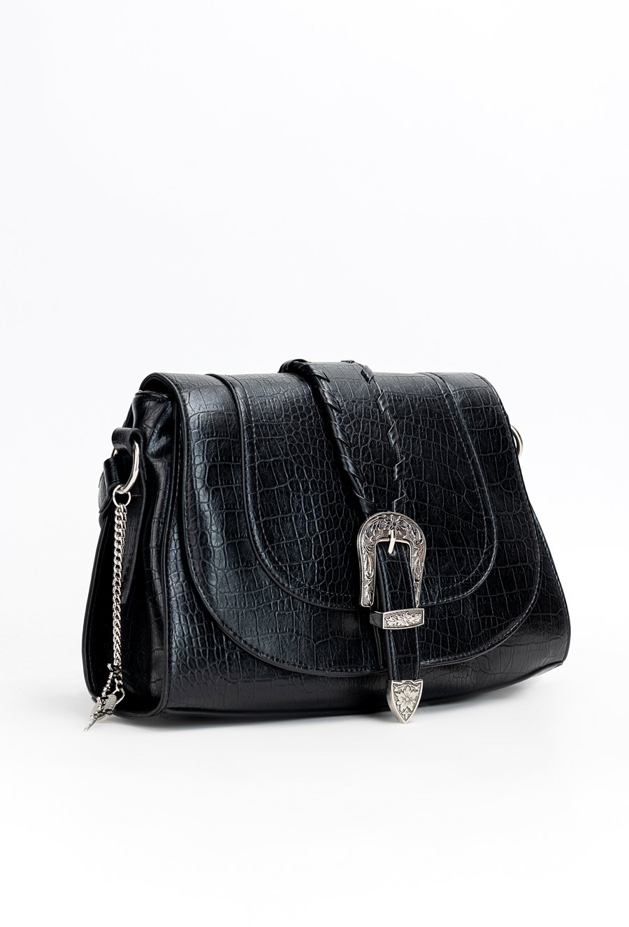 Torba damska z ozdobnym paskiem