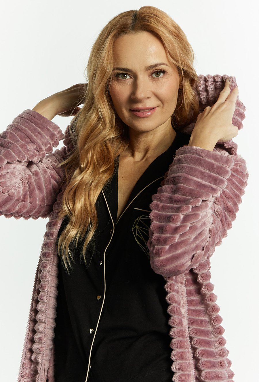 Szlafrok damski z kapturem