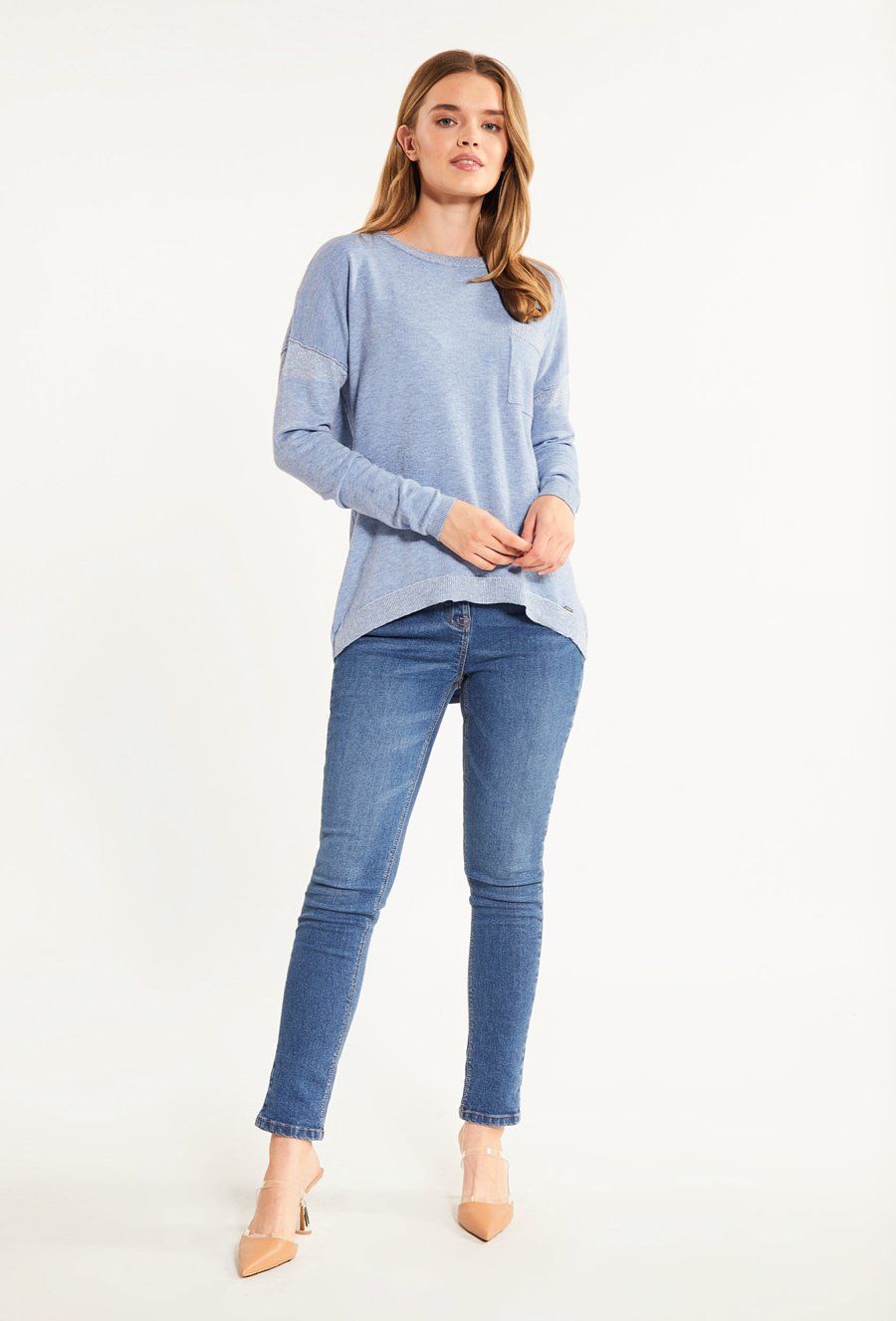 Sweter damski z kieszonką