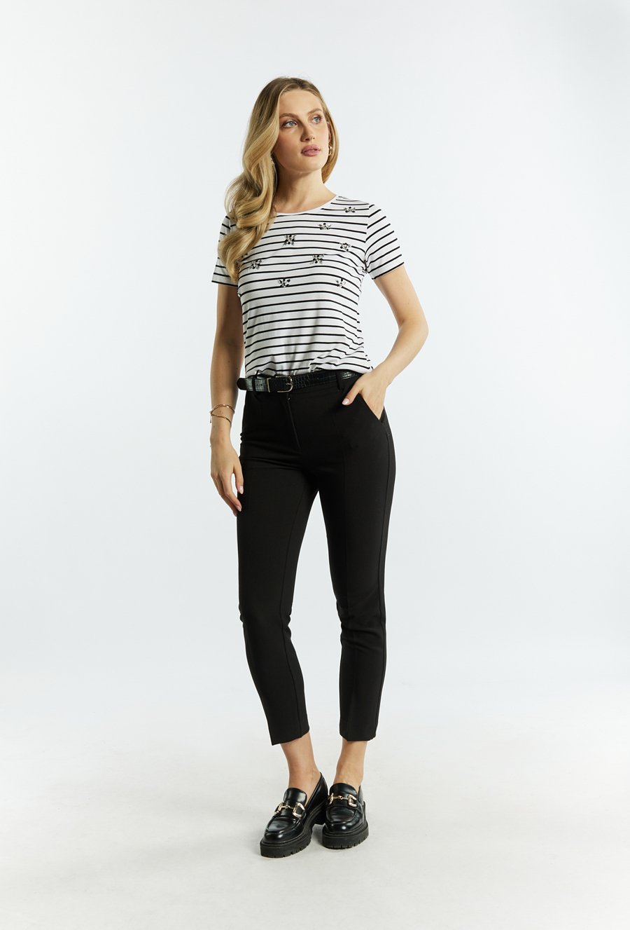 T-shirt damski w paski