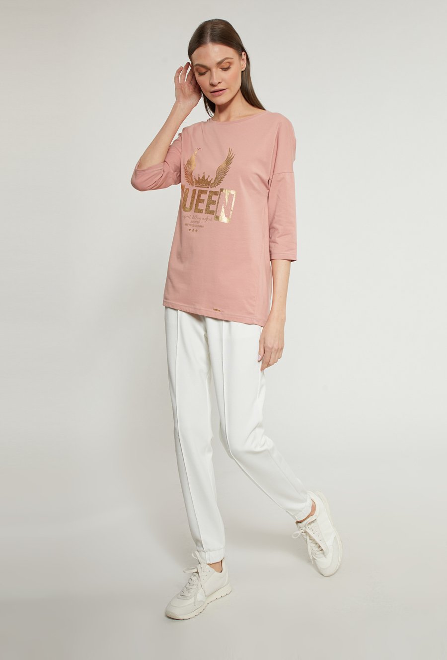 T-shirt damski z napisem Queen