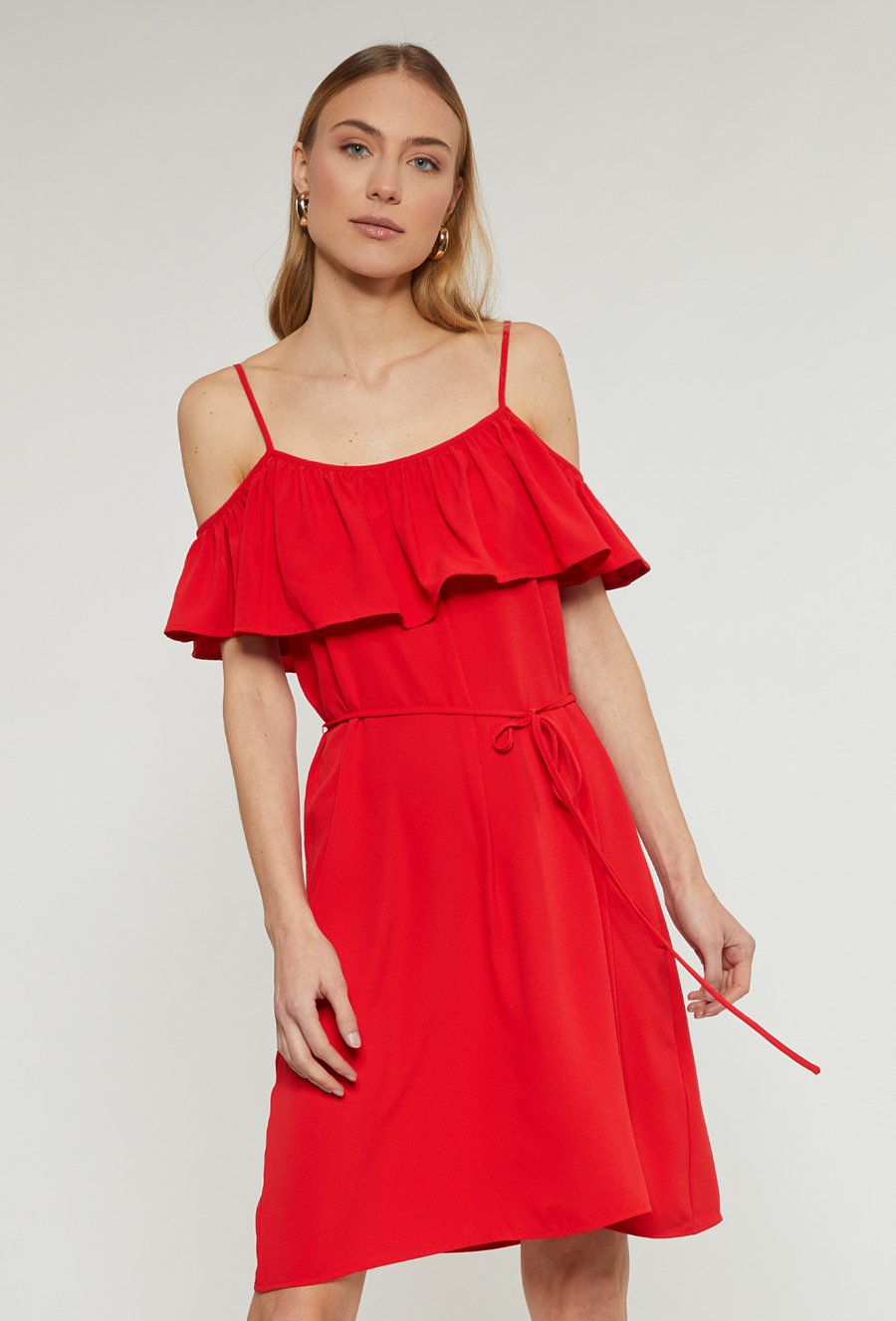 Letnia sukienka damska z falbaną