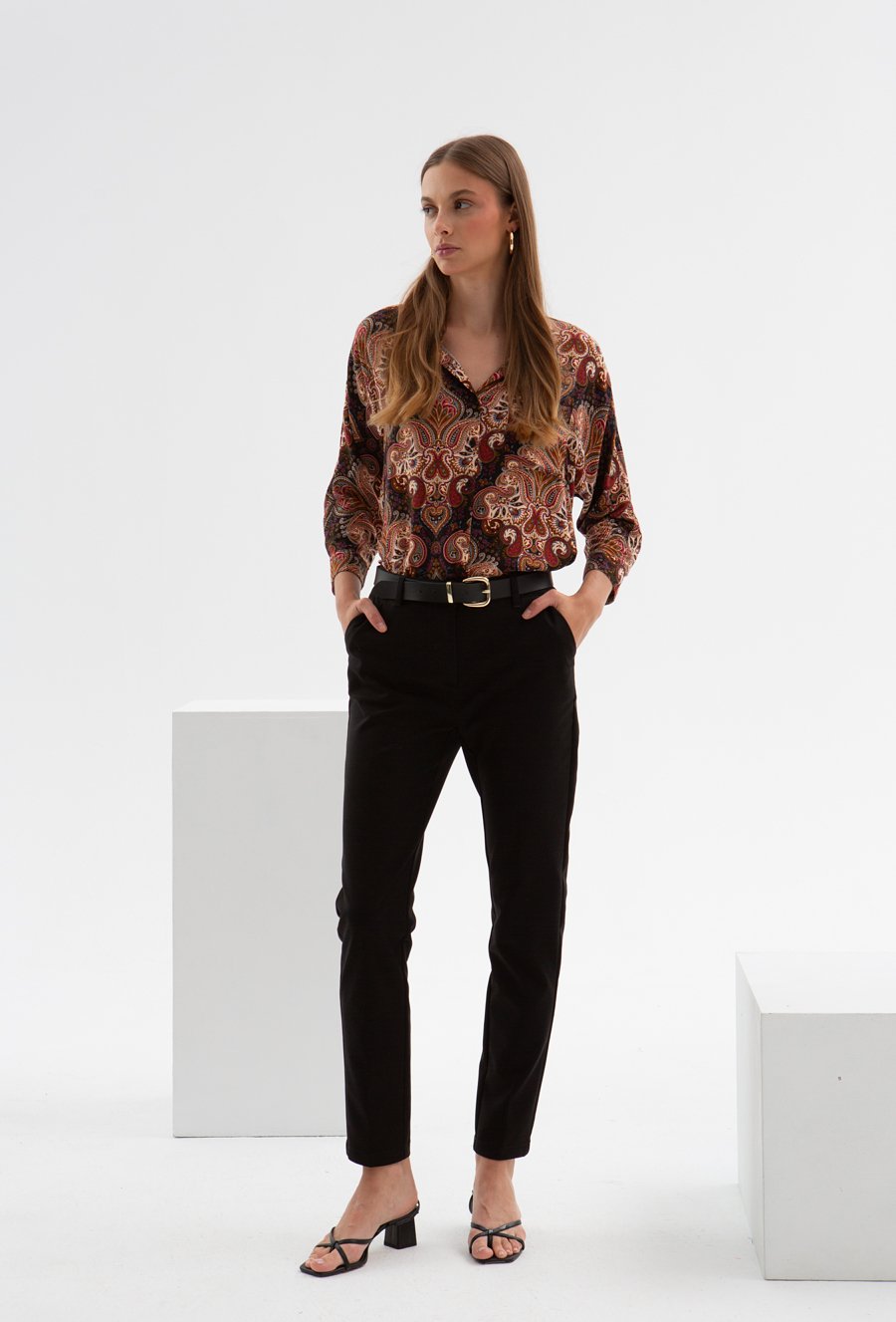 Wiskozowa koszula w paisley