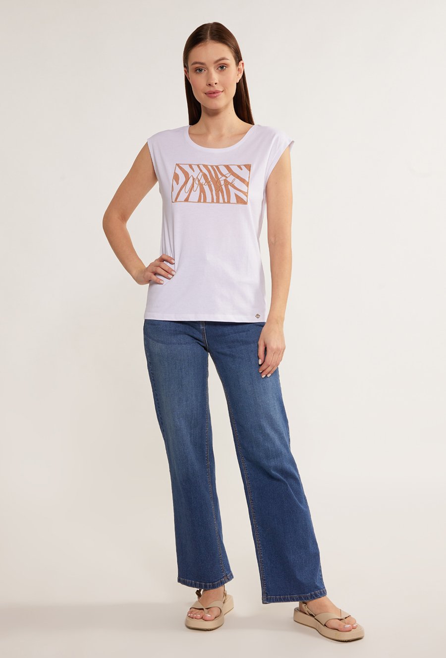 Bawełniany t-shirt z wzorem