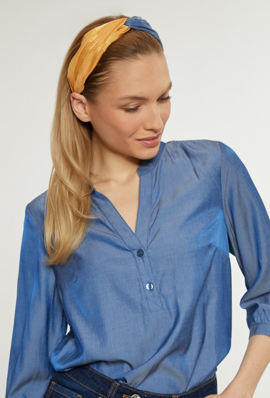 Dwukolorowa opaska damska na głowę