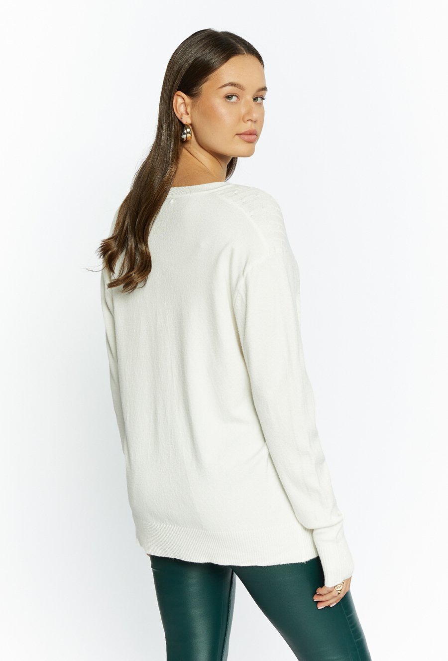 Sweter damski z ciekawym splotem