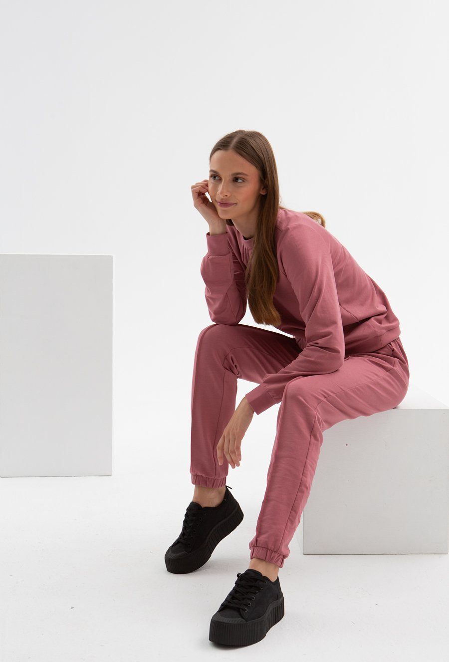 Bawełniana bluza z plisami