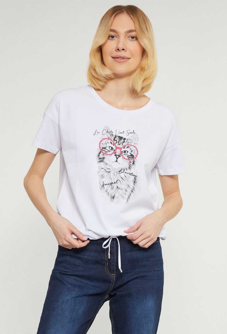 T-shirt damski ze zwierzęcym motywem