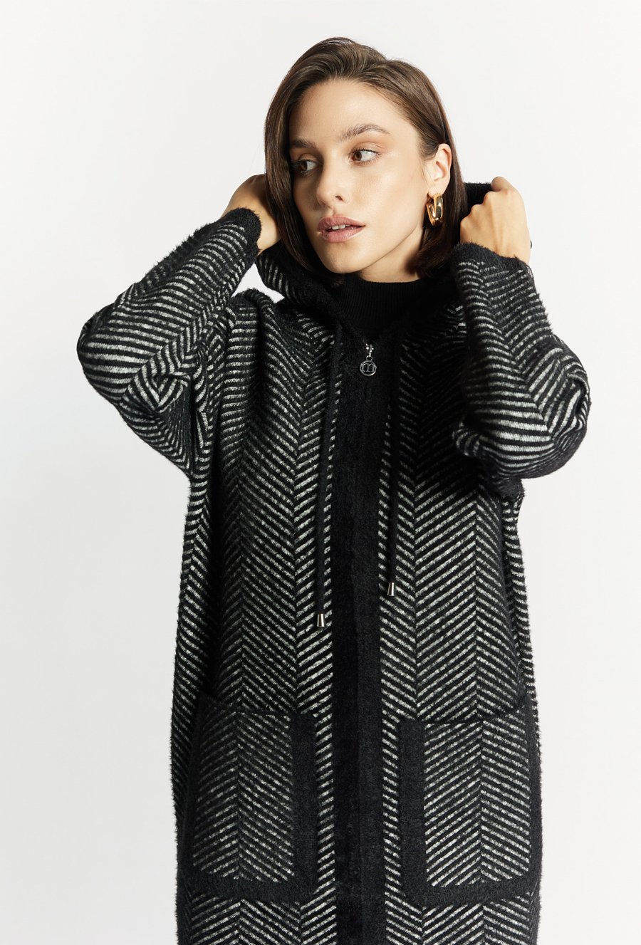 Damski sweter płaszczowy