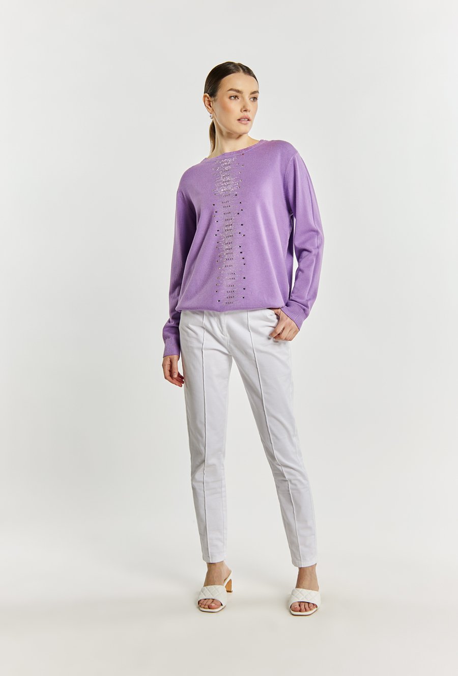 Sweter damski z dżetami