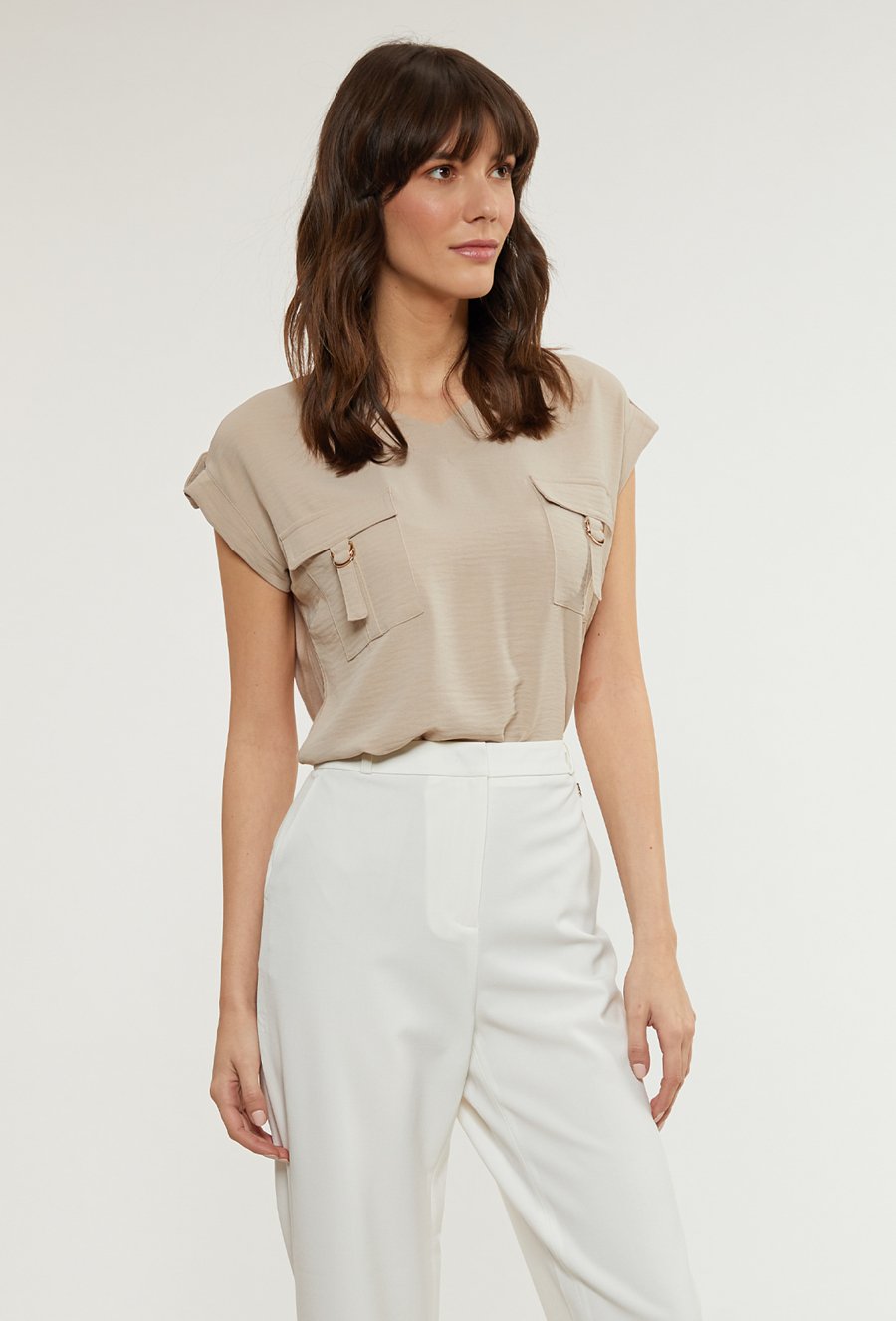 Bluzka damska z kieszonkami