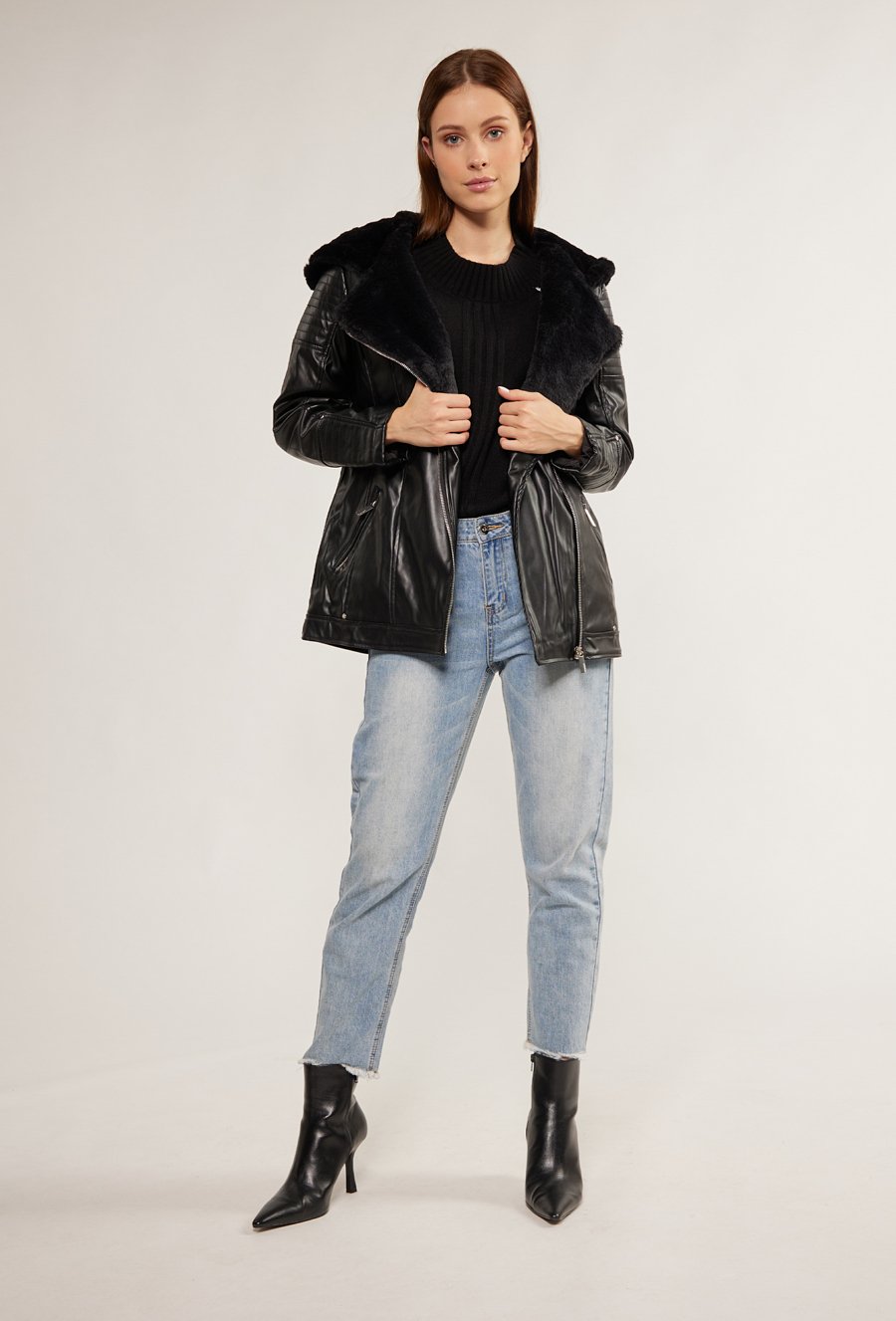 Kurtka damska z futerkiem