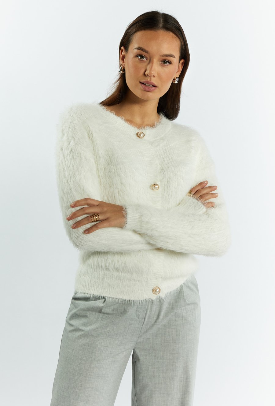 Rozpinany sweter damski