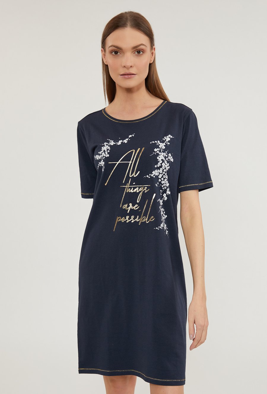 Damska koszula nocna z printem