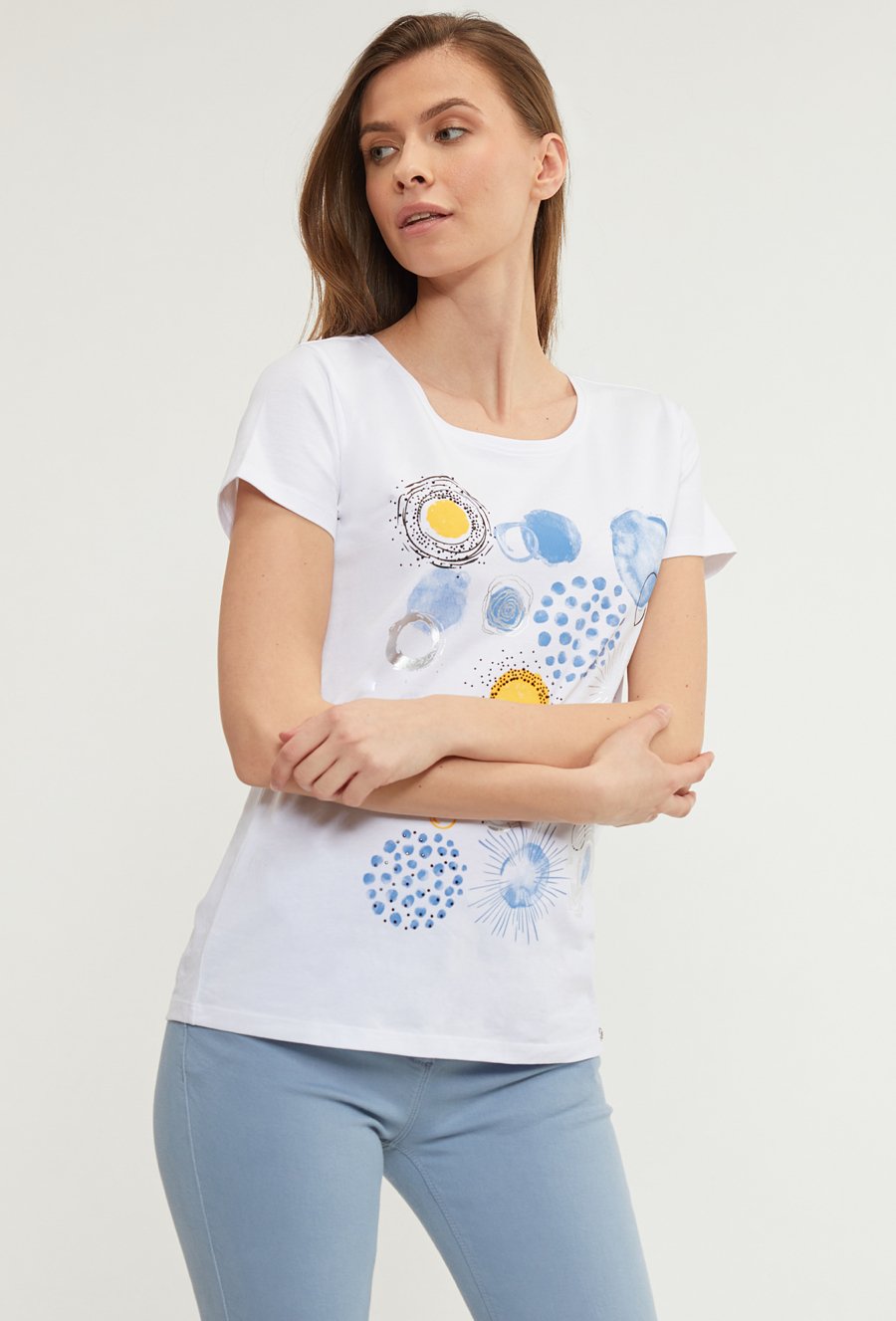 T-shirt damski z wzorem