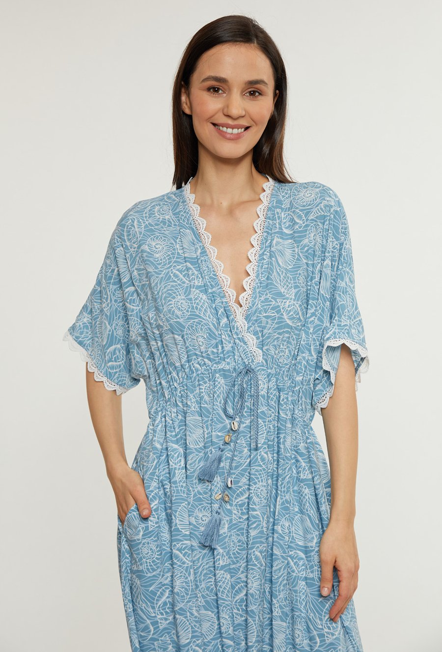 Sukienka midi z wzorem