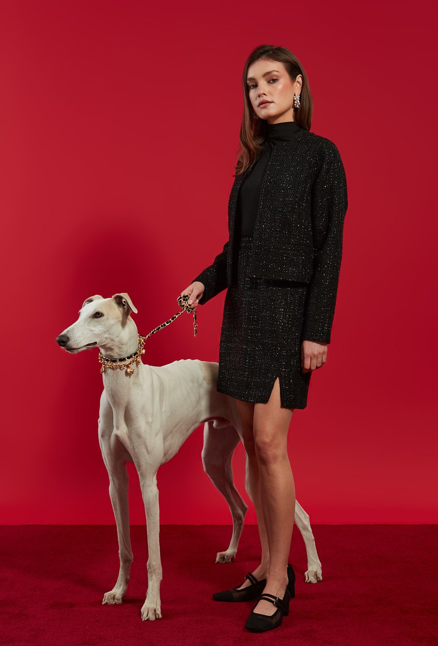 Żakiet z połyskującą nicią