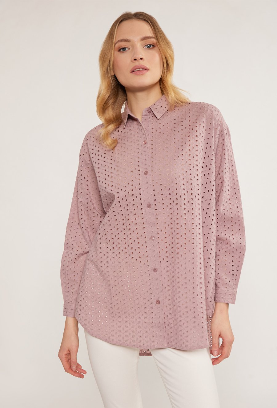 Ażurowa koszula damska