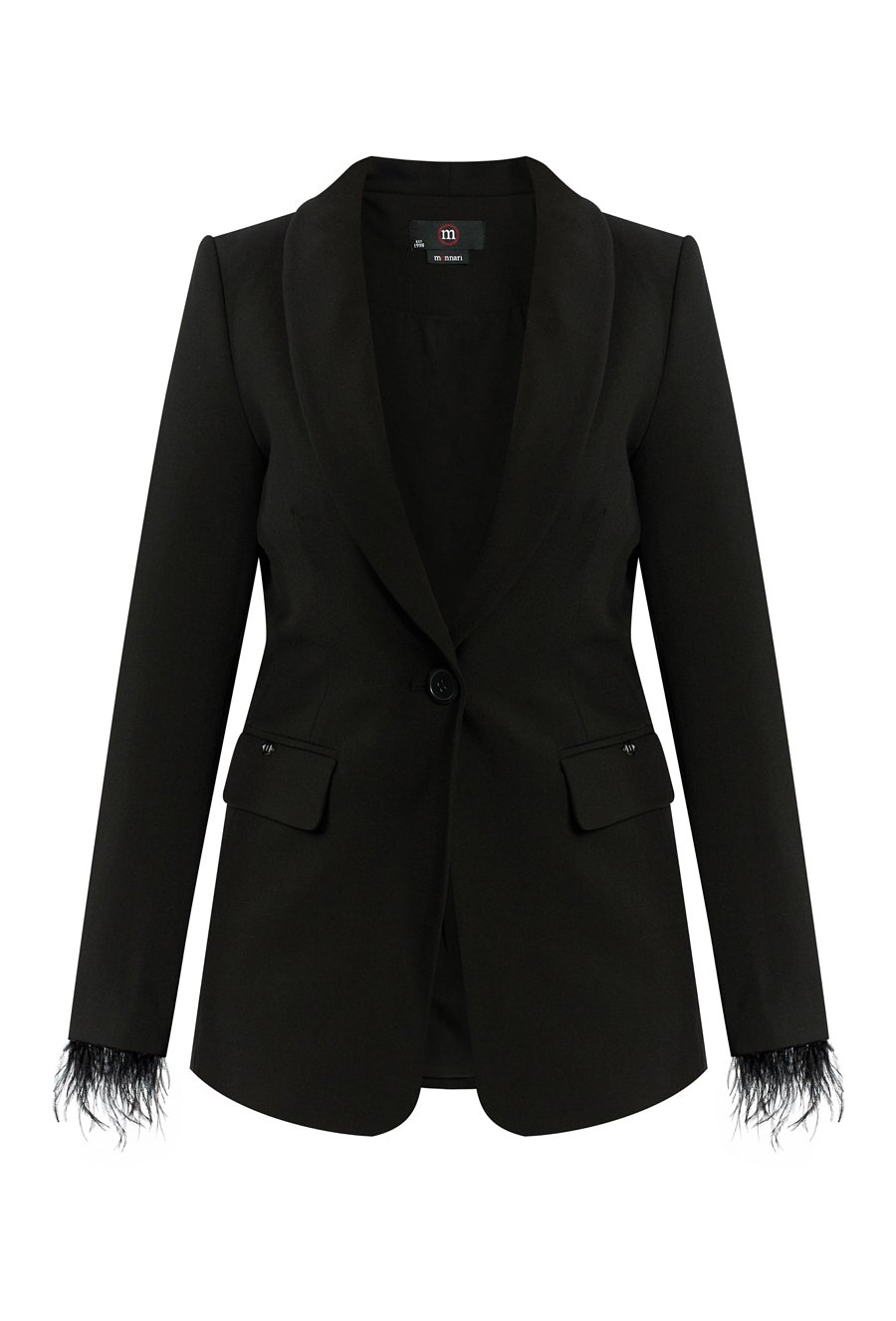 Jednorzędowa marynarka z pi&oacute;rami