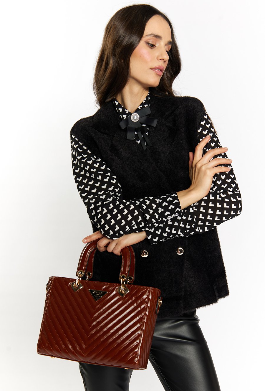 Torba z wzorem w jodełkę