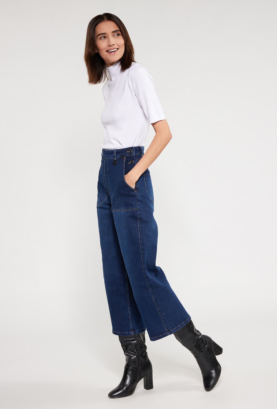 Jeansowe kuloty damskie